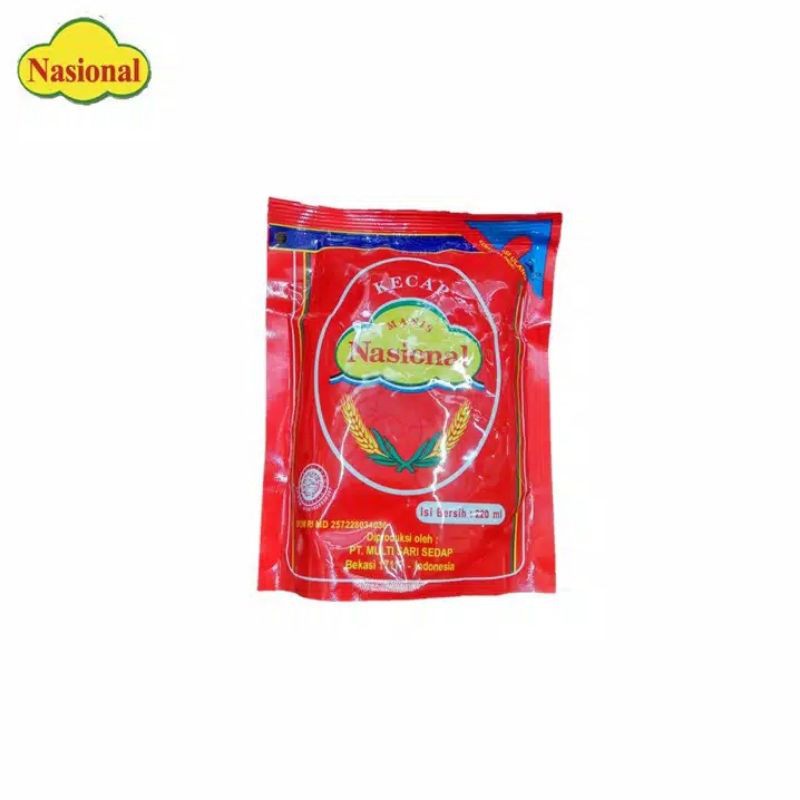 

Kecap Nasional Reffil merah Kecil ukuran 220ml