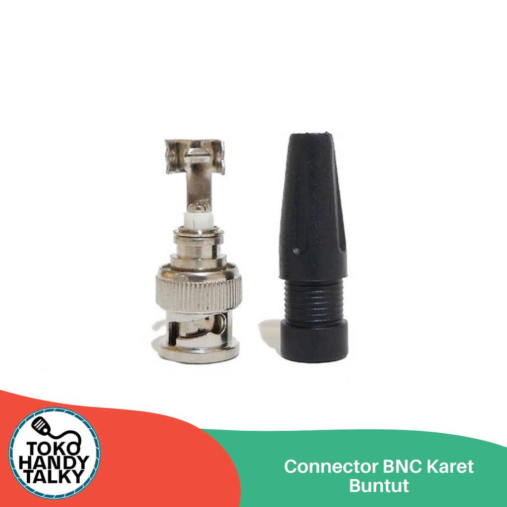 CONNECTOR BNC KARET BUNTUT LURUS NEW