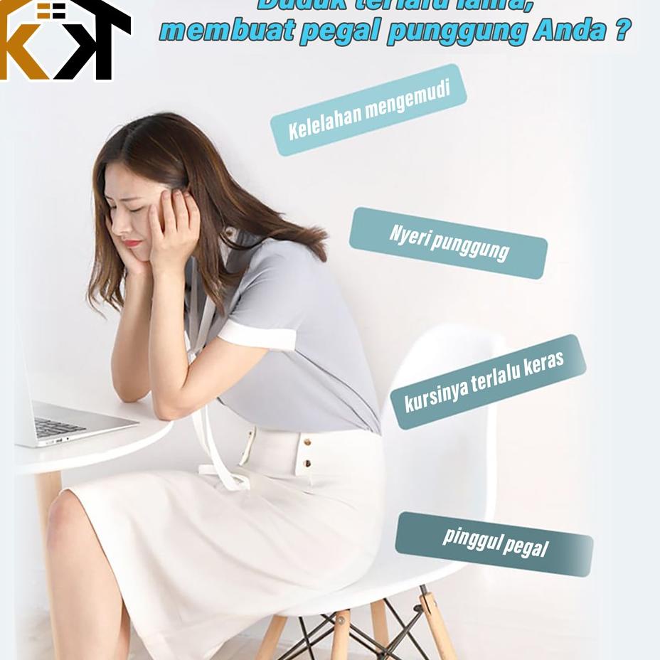U8B (KK)Alas Duduk Bahan Gel terasa dingin Lembut Motif Sarang Lebah Untuk Kursi KantorJok Mobil KP9