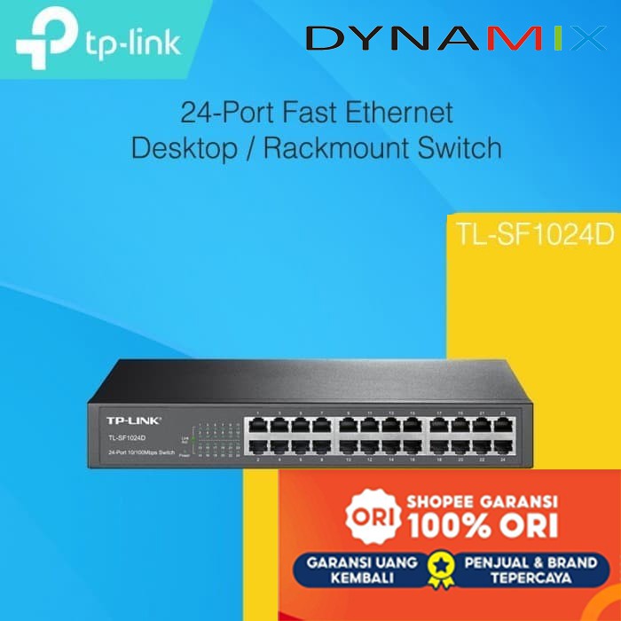 TP-Link TL-SF1024D 24-port 24 port 10/100 Switch Hub Steel Case | TPLink GARANSI RESMI