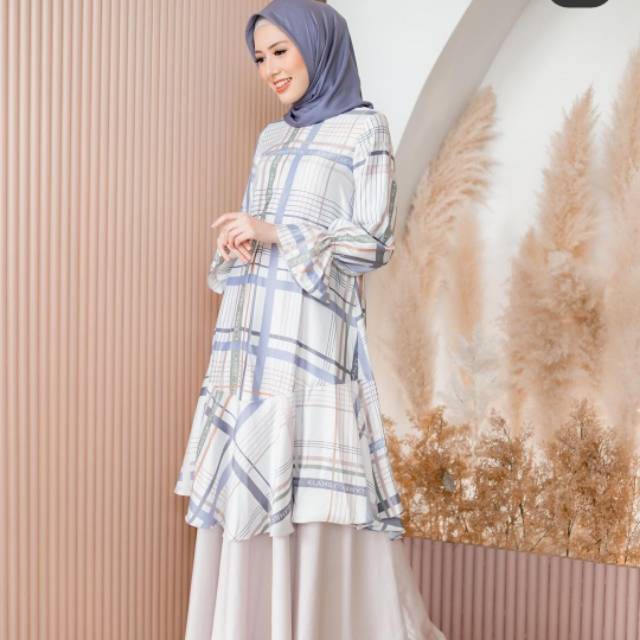TUNIK FASHION WANITA MURAH STYLE KEREN / Hara midi dress tiffany M by klamby(no minor)