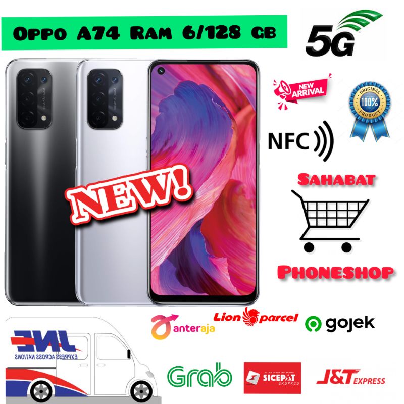 OPPO A74  5G RAM 6/128 GB GARANSI RESMI