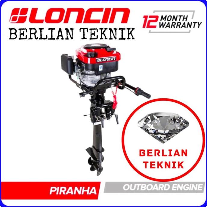 Mesin Tempel Marine Outboard Reversible Loncin Piranha 6.5 HP