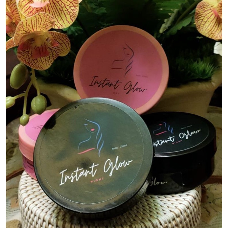 HANBODY LOTION INSTAN GLOW  . HANDBODY DOSTING ( SIANG ) ( MALAM)