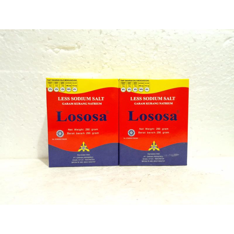 

Garam Sehat Lososa rendah Natrium/Sodium 250 gram