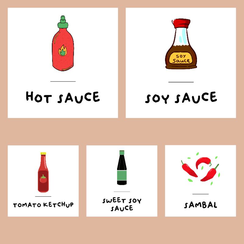 

sticker label kecap manis asin sambal saos pedas tomat