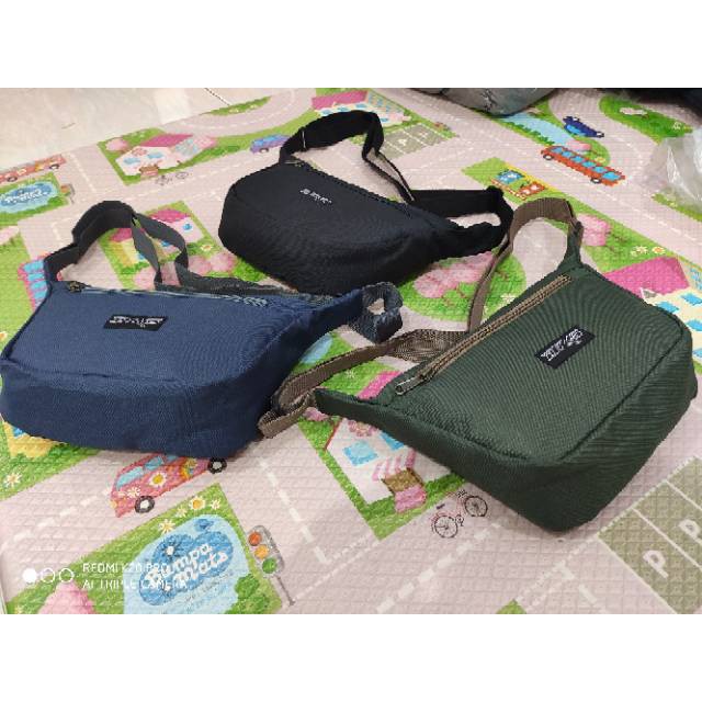 Tas Selempang Sling Bag Shoulder Pouch Clutch Dopp Pinggang Slempang Pria Wanita Cowok Cewek Murah