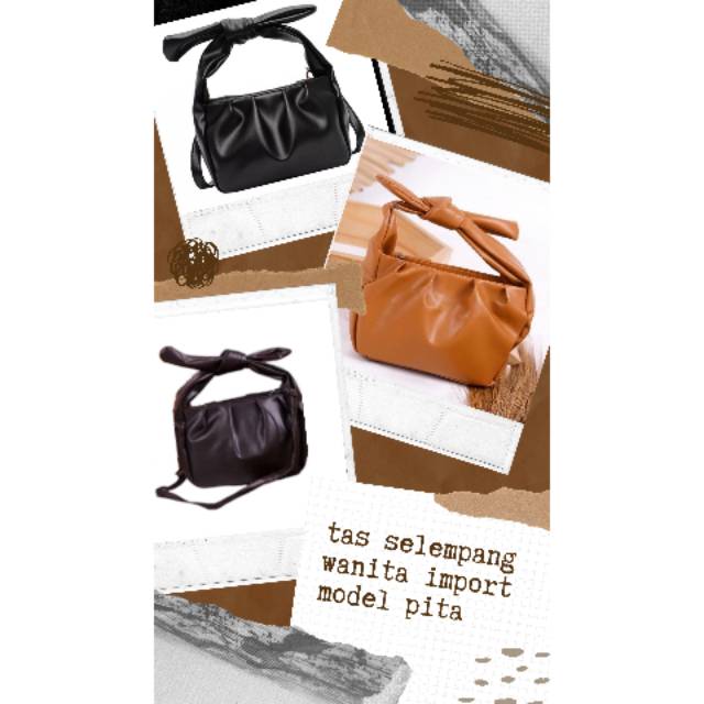 TAS BAHU KULIT PU | TAS SELEMPANG WANITA | TAS IMPORT