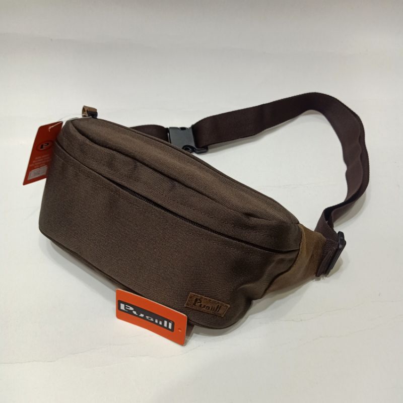 Waistbag Pusiill 1402 pria wanita coudura kombinasi kulit asli