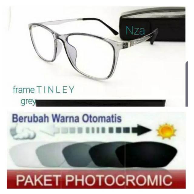 Frame Kacamata Tinley Anti Radiasi, Kaca mata Photocromic, Kacamata Minus, Kaca mata Plus Terbaru