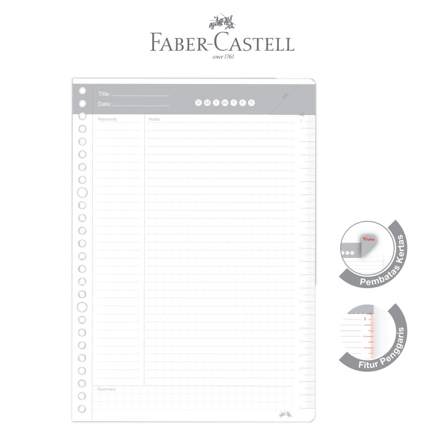 Loose Leaf Digital Faber Castell B5 Isi 50lmbr Garis Khusus