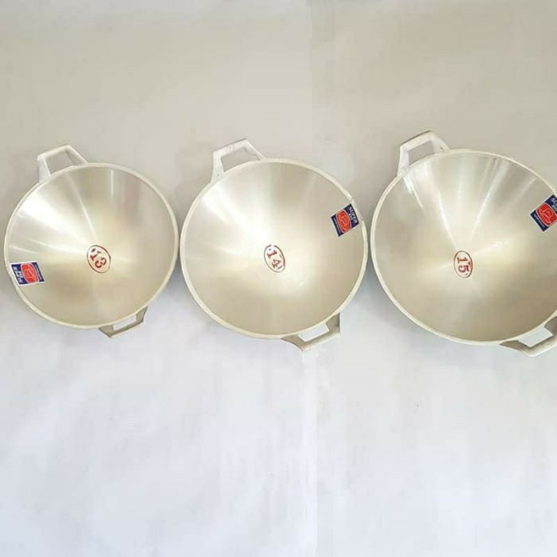 kuali super/kuali cap tiga roda/kuali alumunium/kuali wajan alumunium