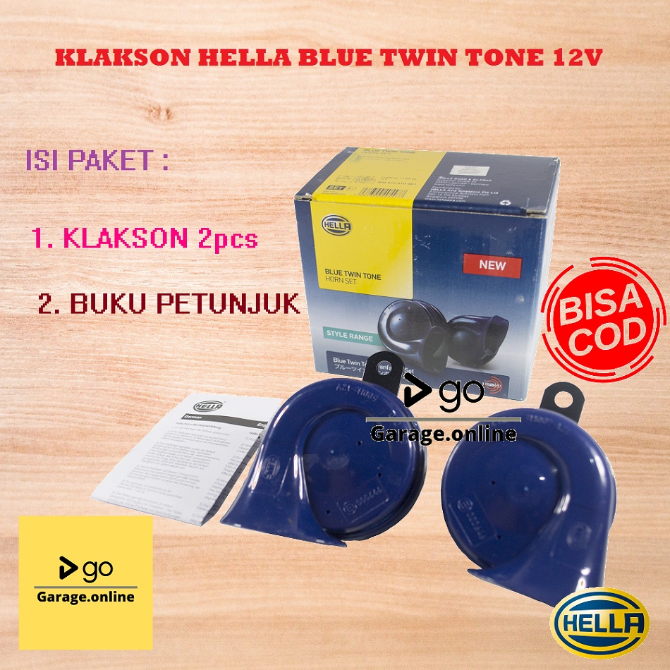 Klakson Keong Hella Blue Twin Tone Biru 12V Untuk semua Mobil dan Motor Original