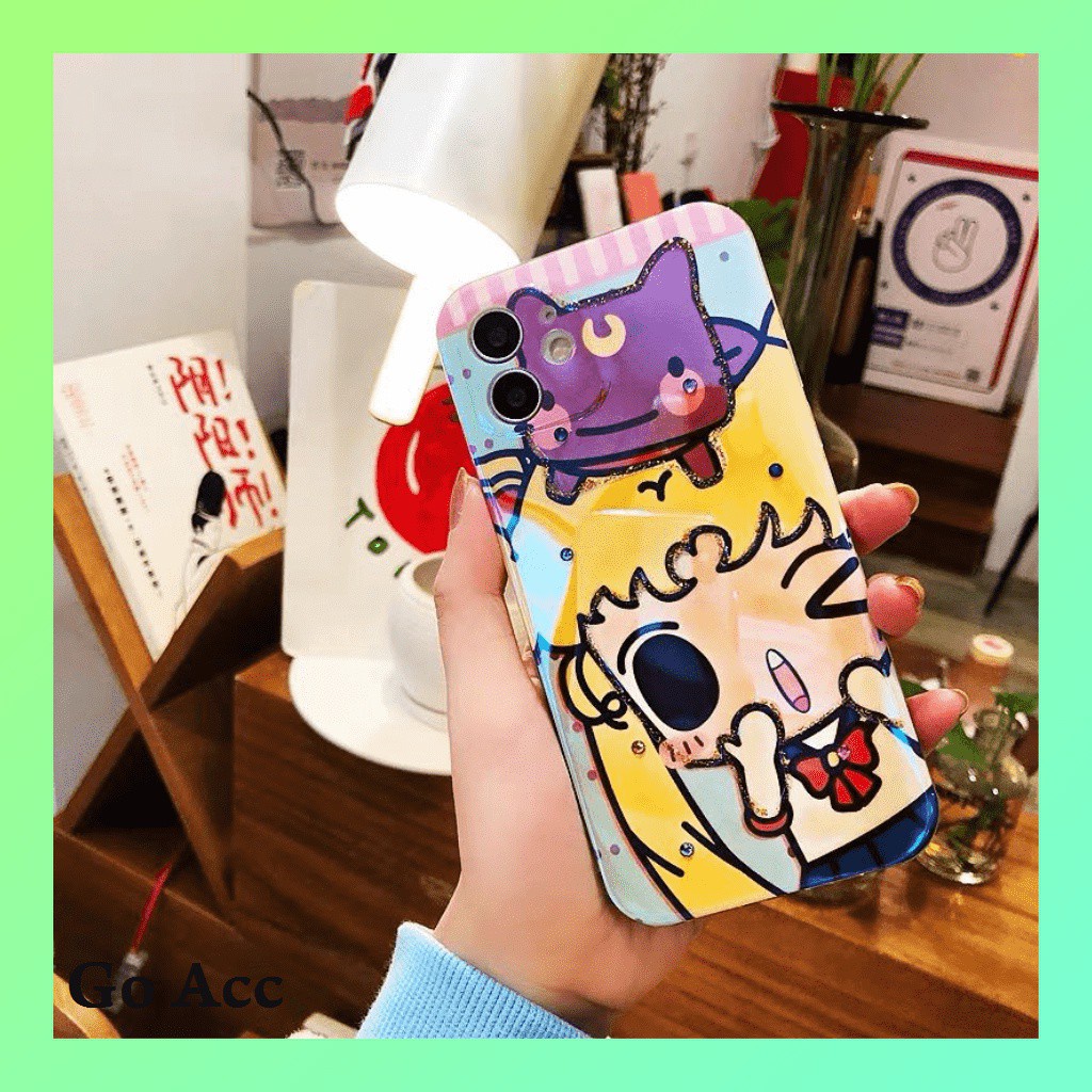 Soft case Sailor Moon Arale Chan Iphone 7 8 SE 7+ 8+ X Xs Xr Xs 11 12 Pro Max FH06