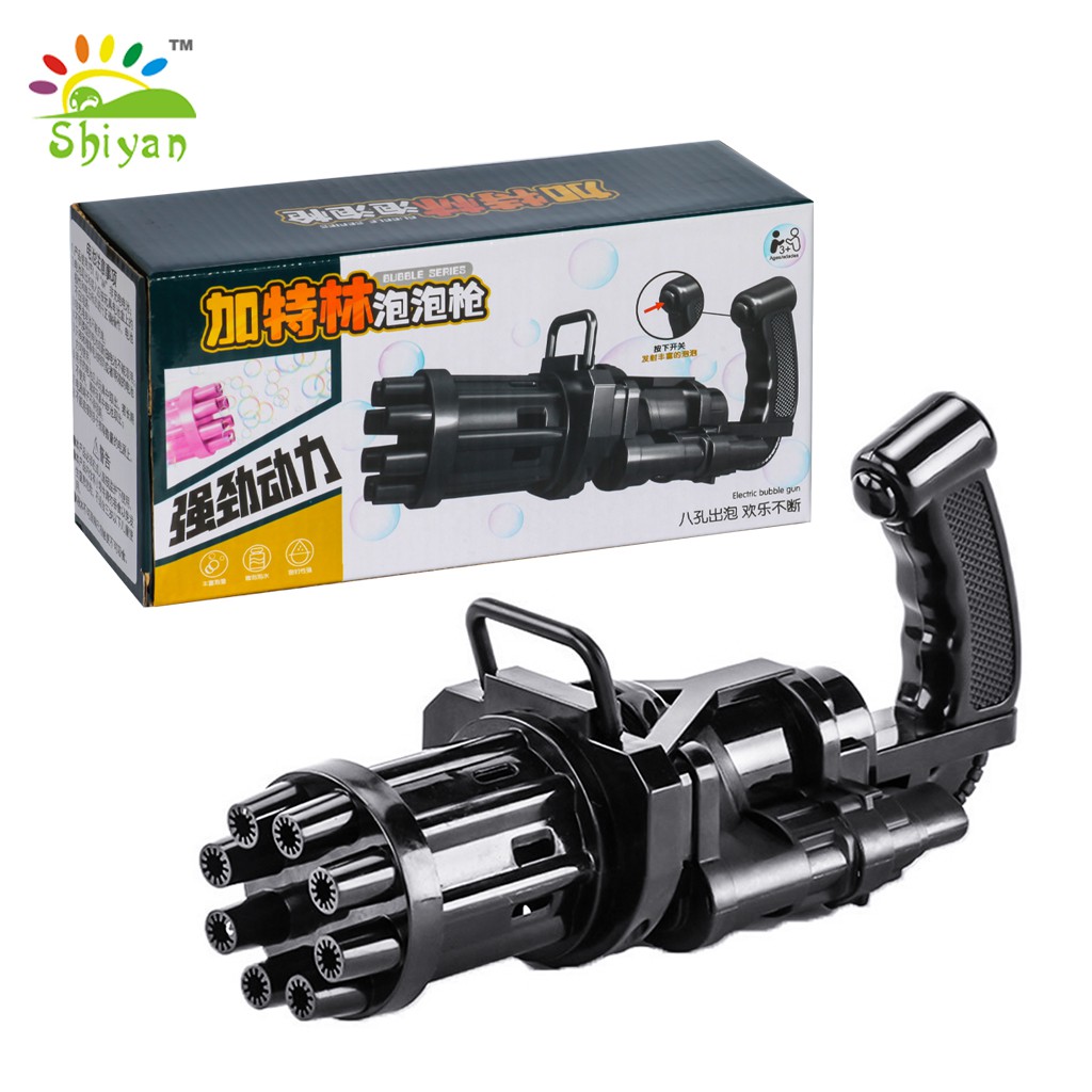 [Shiyan] pistol bubble gatling gun / bubble blower machine / mainan mesin bubble terbaru banyak busa