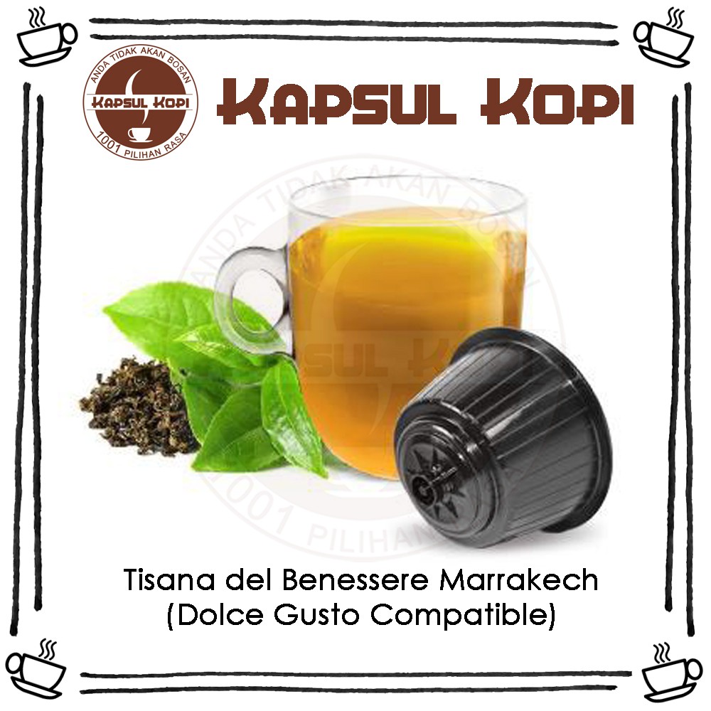 

Ecer Marrakech Green Tea Kapsul Kopi Impor Dolce Gusto Compatible Coffee