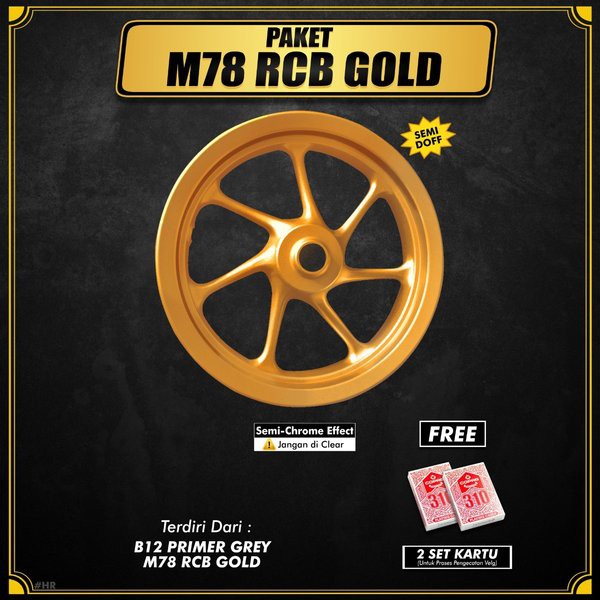 Miliki Paket Cat Velg M78 RCB Gold Ultimate & Free Kartu Remi - Sapporo Spray terbaik