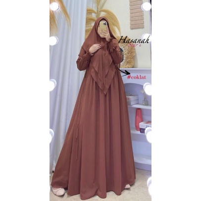 ￼GAMIS SYARI/HASANAH SYARI JUMBO_GAMIS CERUTY BABY DOLL PREMIUM KUALITAS ORIGINAL