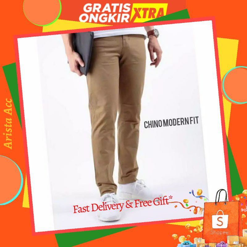 BIG SIZE / JUMBO 39-44 Celana Chino Panjang Pria Premium Reguler Fit Modern Fit