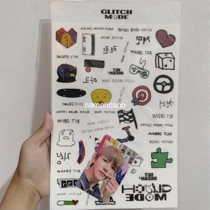 JAEMIN TATTOO LUGGAGE STICKER NCT DREAM GLITCH MODE