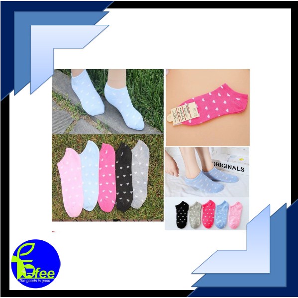 [IMPORT] - Kaos Kaki Lucu Motif Love Bahan Kain Spandek+Polyester Breathable