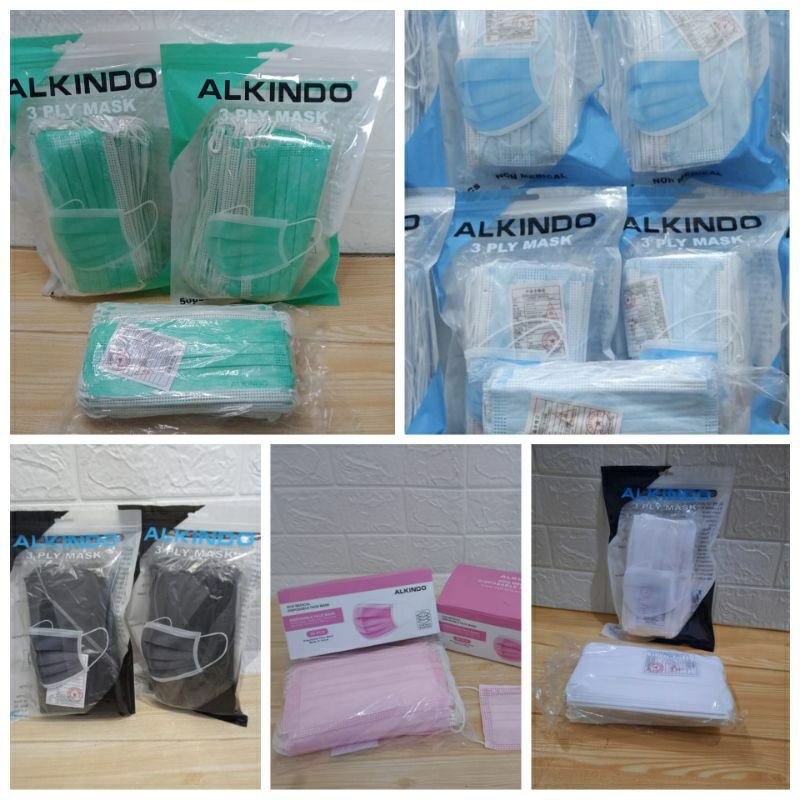 Masker 3ply alkindo isi 50pcs murah