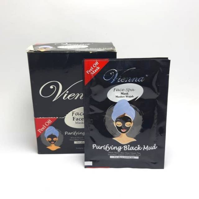 SACHET MASKER VIENNA BLACK MUD BPOM