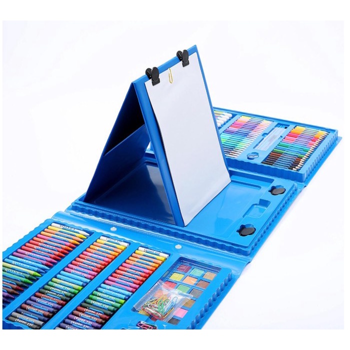 

(DISKON TERMURAH) Crayon Anak Set Isi 208 Pcs / Alat Lukis Anak Set Pensil Warna Crayon - 208Crayon Blue