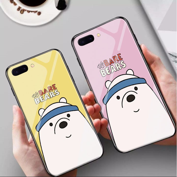 [K25] Soft Case Glass Bear For Oppo/Vivo/Xiaomi/Samsung/Iphone/Realme