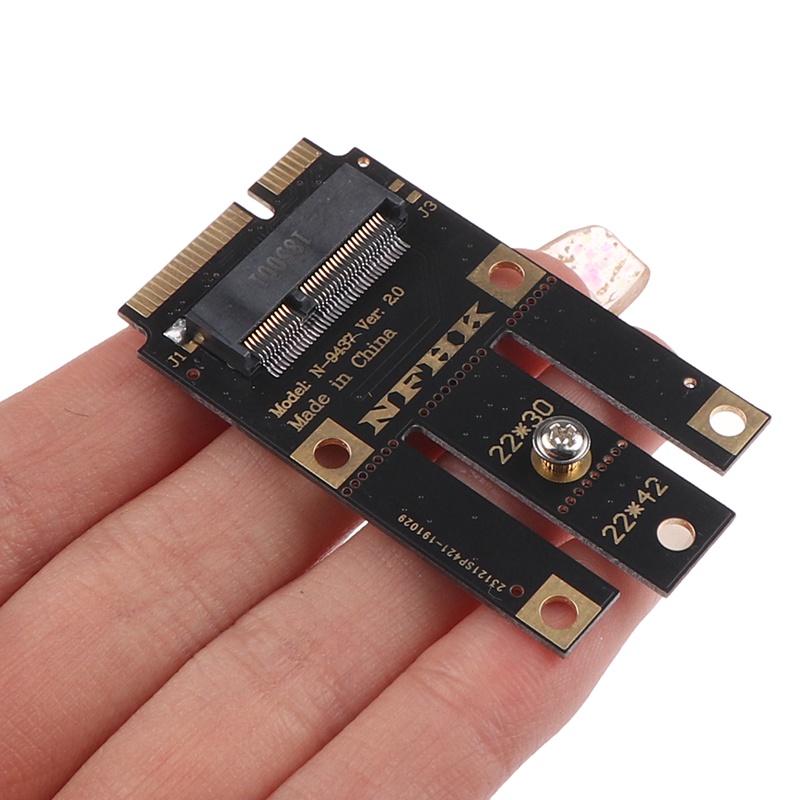 (LUCKID) Adapter m.2 NGFF Ke mini pci-e (pcie + usb) Untuk m.2 wifi bluetooth wireless