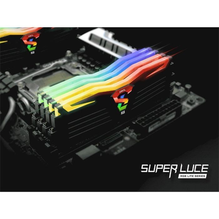 GEIL DDR4 SUPER LUCE SYNC RGB LED PC25600 3200MHz Dual Channel 32GB (2x16GB) GALS432GB3200C16BDC (Support AMD &amp; INTEL)