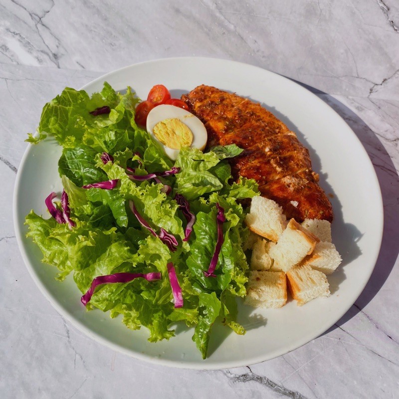 

Baked Chicken Salad with Caesar or Sesame Dressing