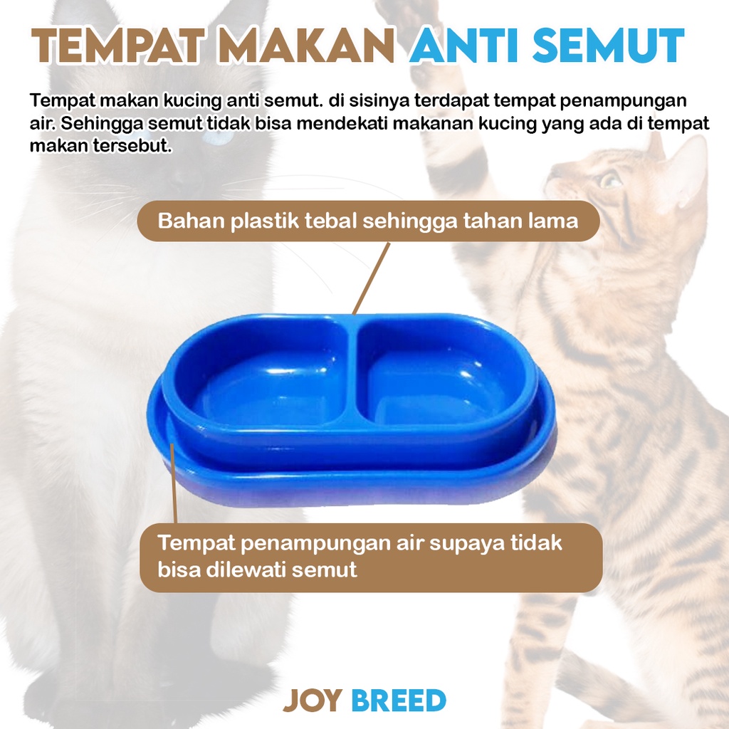 TEMPAT MAKAN KUCING ANJING KELINCI ANTI SEMUT MODEL DOUBLE