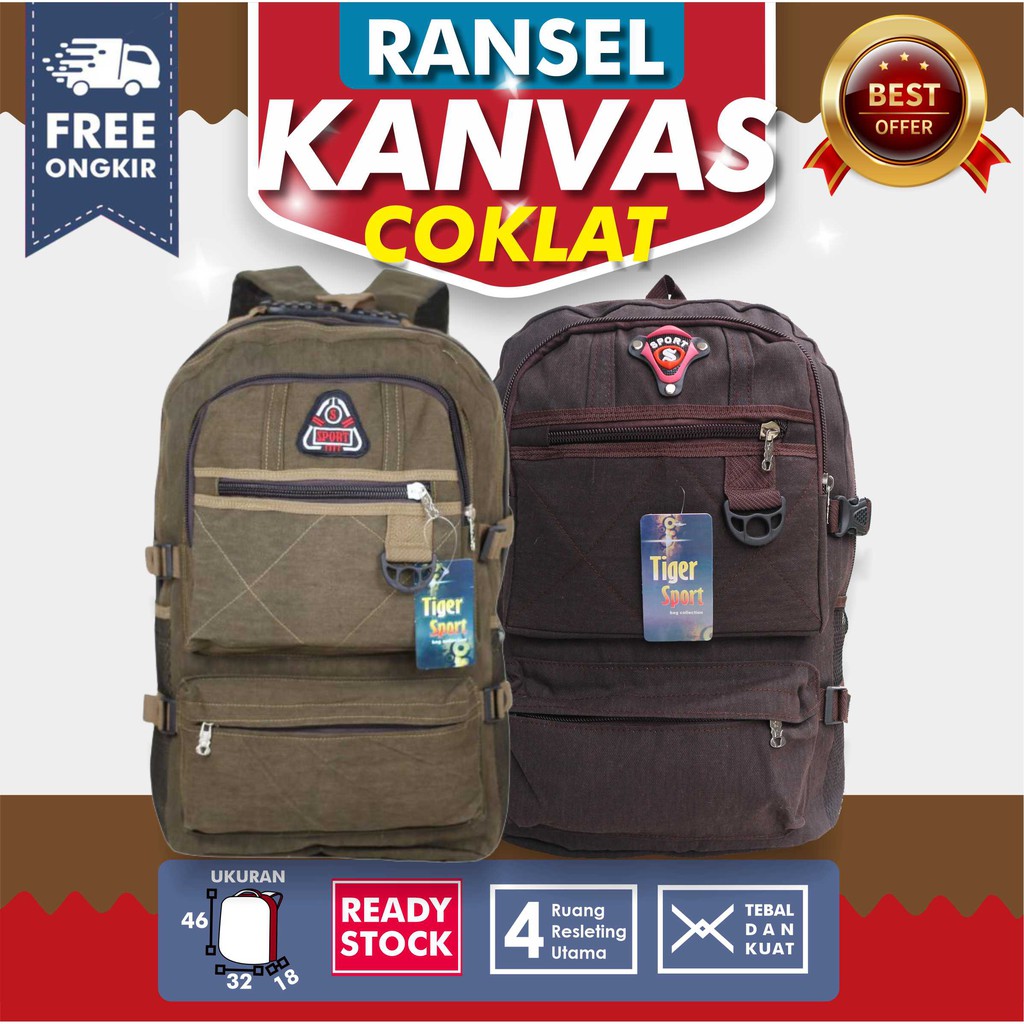 OBRAL PROMO DISKON TAS KANVAS RANSEL BACKPACK SEKOLAH SD SMP SMA KULIAH KERJA MURAH KEREN AWET BARU