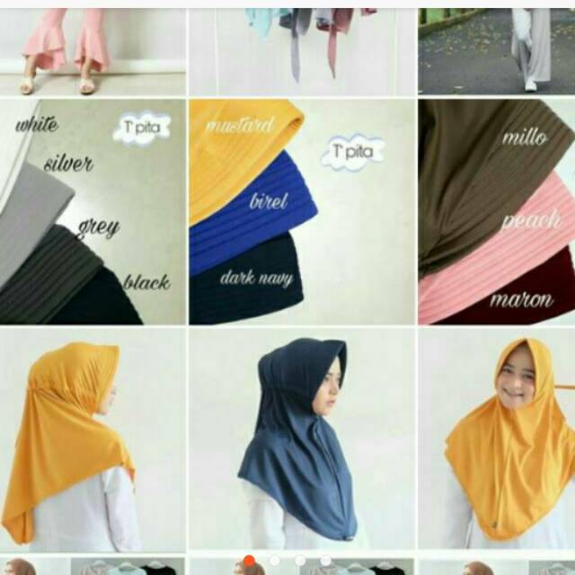 Jilbab serut jarsey