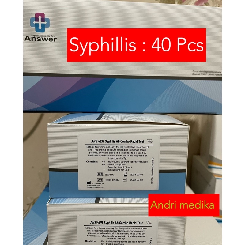 Tes Syphilis Casette Answer isi 40 Pcs