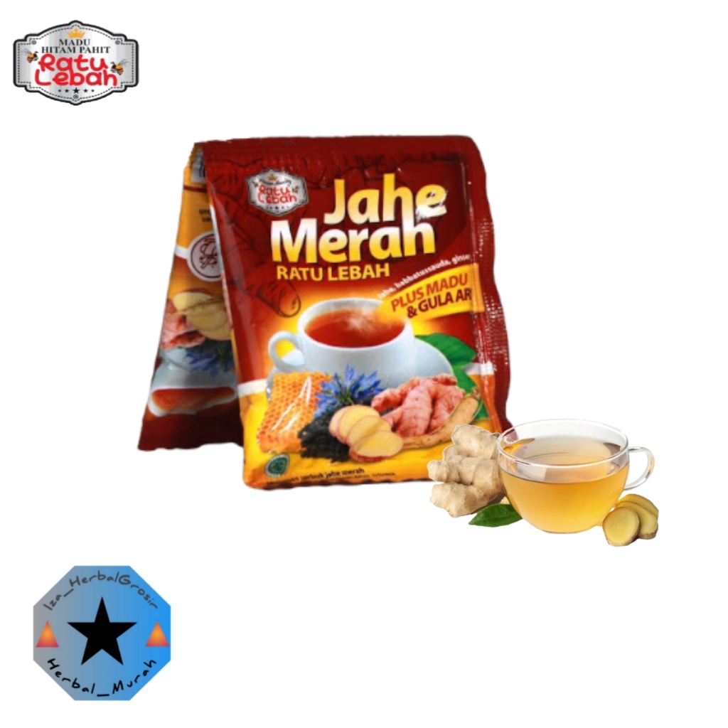 

PROMO!!!Jahe Merah Super Ratu Lebah plus Madu dan Gula Aren Harga [ Per SACHET ] Harga Grosir I Original