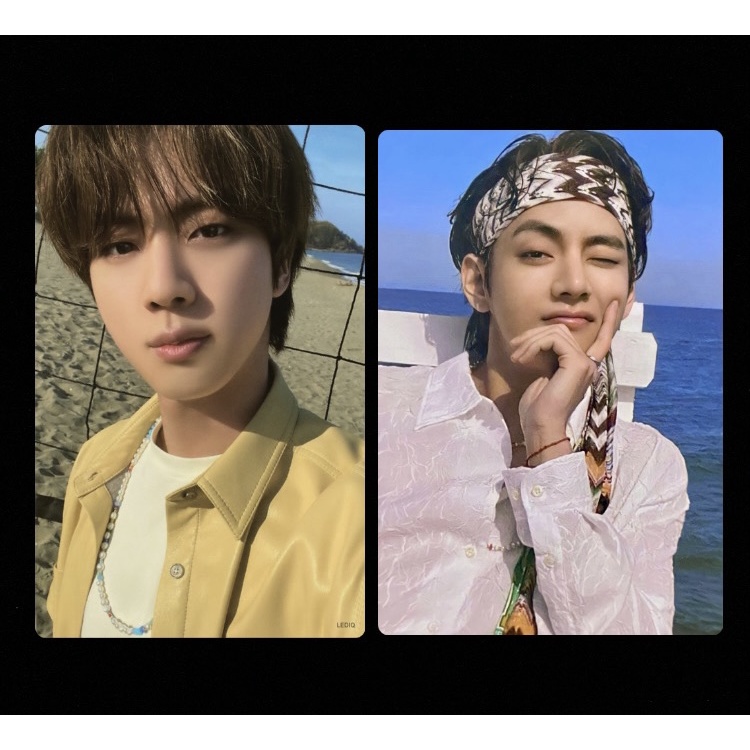 pc photocard kim seokjin jin taehyung v peaches butter