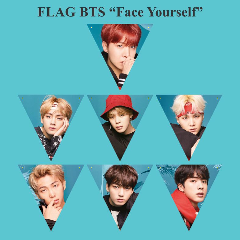 BUNTING  FLAG BTS - Face Yoruself &amp; Tali Kpop Murah