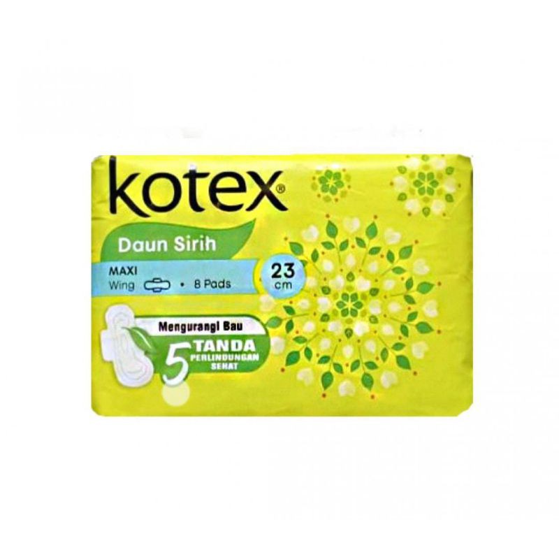 Kotex Soft &amp; Smooth Maxi Wing Daun Sirih 8 Pads