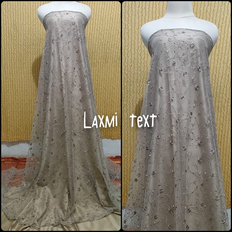 TERMURAH!!! Kain bahan Tulle akar (PROMO)/ bahan kebaya brokat (OB)/( motif random )