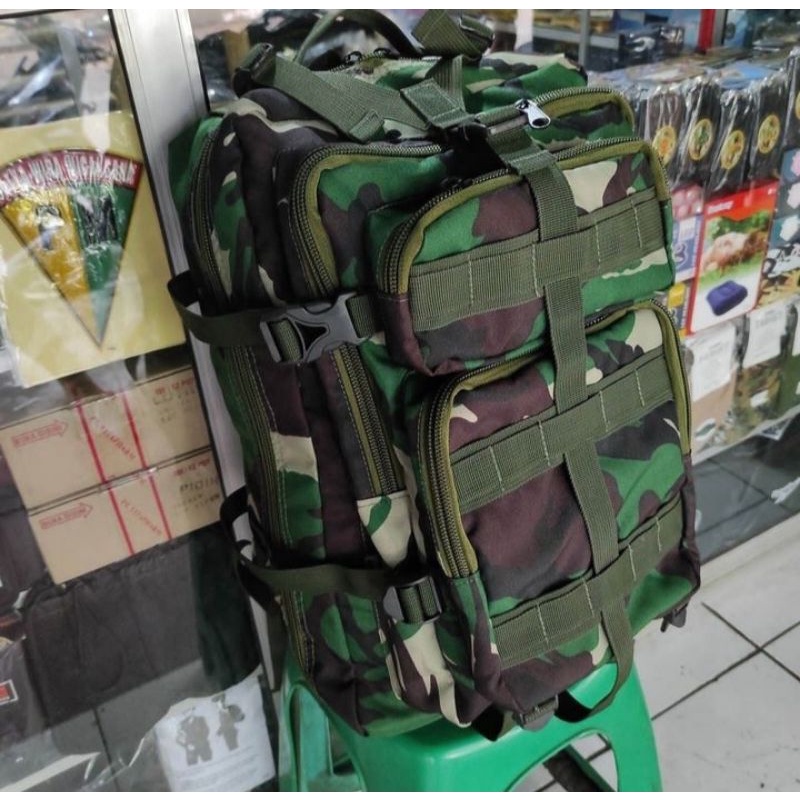 Ransel lebanon loreng TNI/tas punggung militer