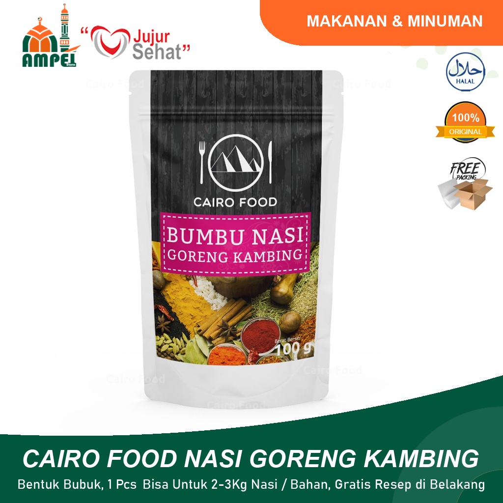 Bumbu NASI GORENG KAMBING Instan Cairo Food 100gr Khas Timur Tengah Enak Untuk Berbuka & Qurban