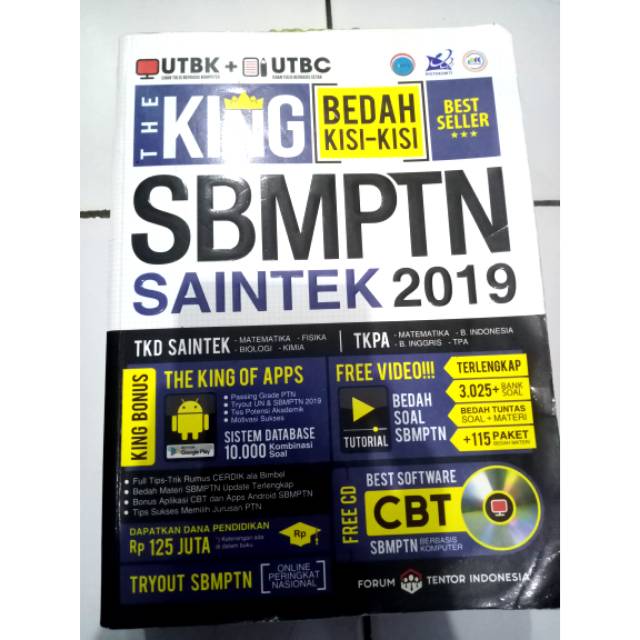 Buku The King Utbk Sbmptn Saintek 2019 Bedah Kisi Kisi Utbk Shopee Indonesia