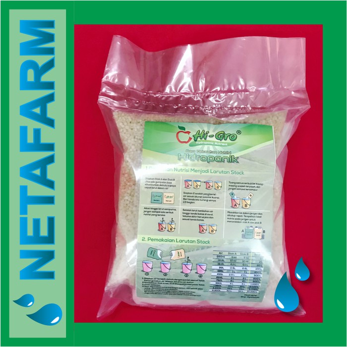 HI-GRO - Nutrisi Hidroponik AB Mix Sayuran Daun 5 ltr / 2,8 kg