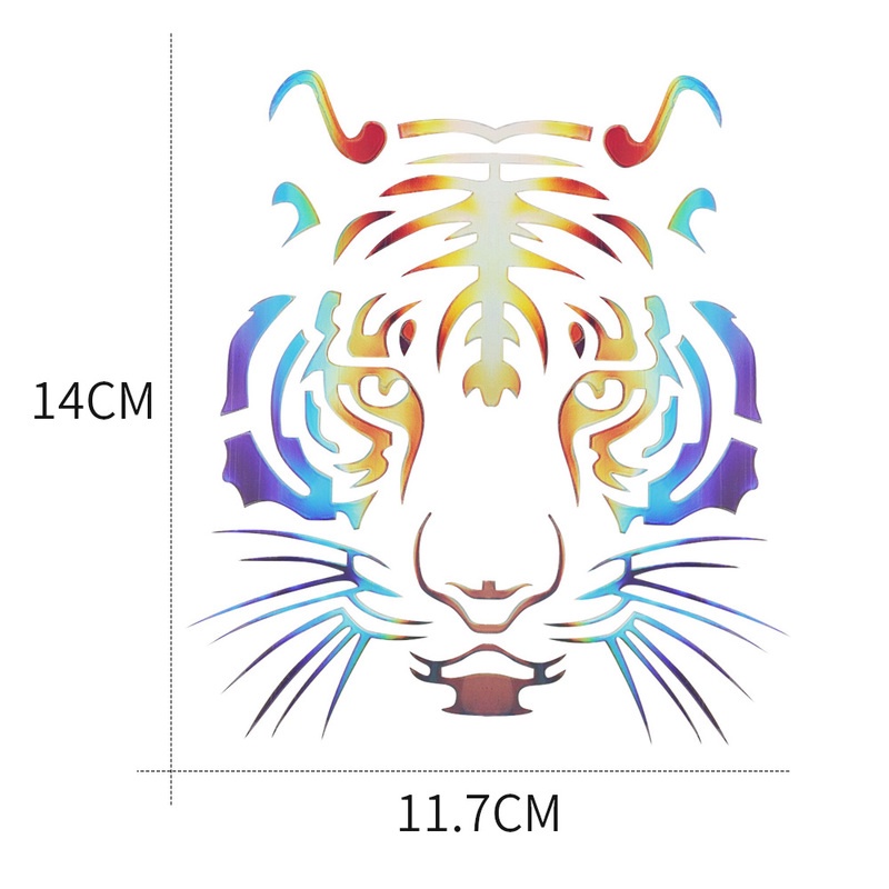 Stiker Motif Kepala Harimau Anti Air Untuk Kaca Jendela Mobil