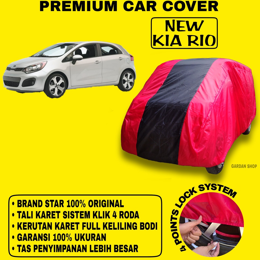 Body Cover NEW KIA RIO MERAH HITAM Penutup Bodi Mobil New Kia Rio Waterproof PREMIUM