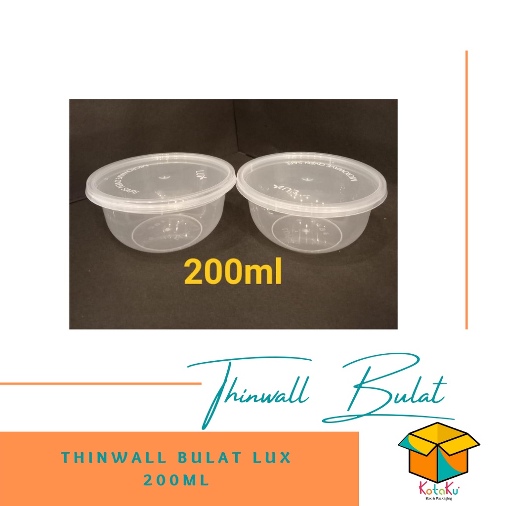 Thinwall Mangkok 200ml LUX/VICTORY Tempat Salad