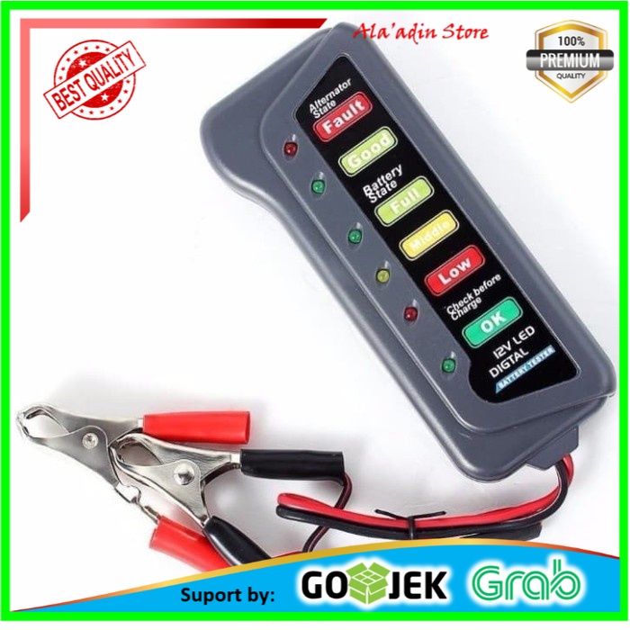 Cuci Gudang Tirol Tester Baterai Digital 12V 6 LED BJ-803