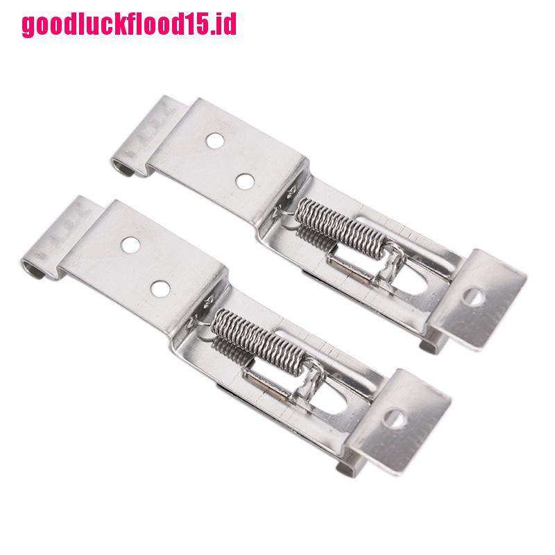 (LUCKID) 2pcs Klip Holder Plat Nomor Mobil Eropa